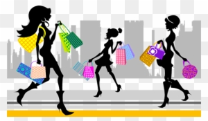 Women With Shopping Bags Vector Set Free People Vectors - Fashion Shopping Girl Vector