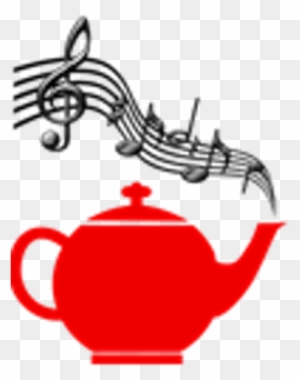 Singing Teapot - Singer Square Sticker 3" X 3"