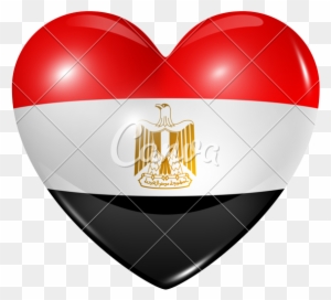 Love Egypt, Heart Flag Icon - Love Egypt Flag