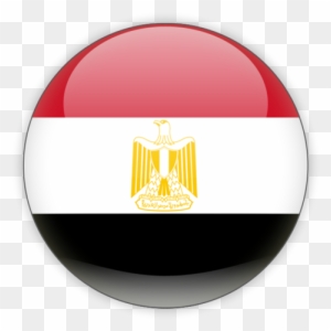Illustration Of Flag Of Egypt - Egypt Circle Flag