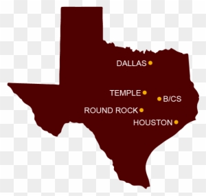 Map Of College Of Medicine Campus Locations - Texas Map Vector