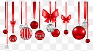 Christmas Baubles Png - Christmas Tree Red Ball Decorations