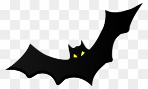 Bat, Black, Outline, Silhouette, Cartoon, Bird, Fly - Halloween Bat Silhouette