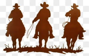 Large Larger Image - Cowboy Metal Silhouette Horse