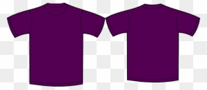 Purple Clipart Tshirt - Plain Purple T Shirt Front And Back