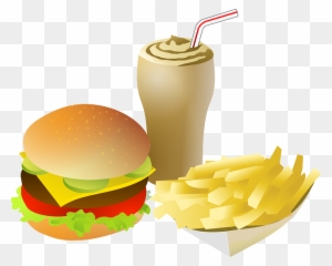 Cheeseburger, Drink, Fries, Food, Menu, Burger, Meal - Fast Food Clipart Png