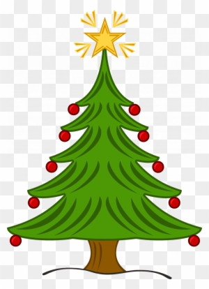 Christmas ~ Christmas Tree Clip Art With Lights Free - Christmas Tree With Star