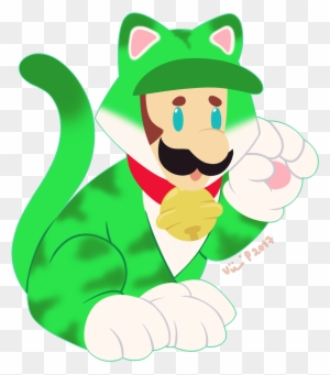 Art Post My Art Mario Luigi Cat Mario Cat Luigi Super - Super Mario 3d World Cat Mario And Luigi