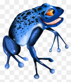 Blue Frog Clipart - Fun Blue Frog Bag, Adult Unisex, Natural