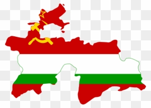 Flag Map Flagartist - Tajik Ssr Flag Map