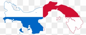 Flag Map Of Panama Drapeau Bandiera Bandeira Flagga - Panama Flag Map