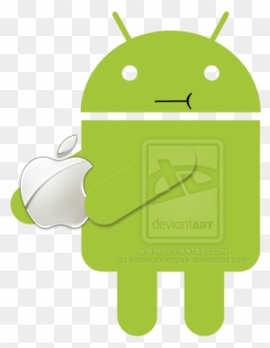 Android Eating Apple By Intoxicavampire - Computer Science Engineering Logo