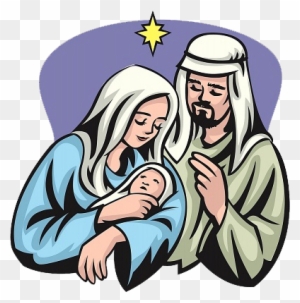 Holy Family - Mary Joseph And Baby Jesus Clipart