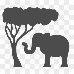 Africa, Animal, Elephant, Safari, Tourism, Tree, Vacation - Africa Tree Icon