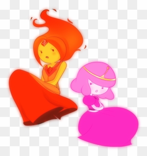 Finn The Human Adventure Time - Princess Bubblegum And Flame Princess