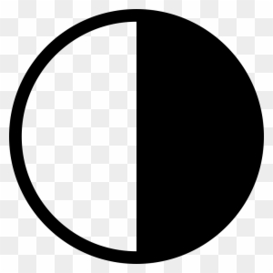 Moon Half Visible Face On Light And Half On Darkness - Last Quarter Moon Drawing