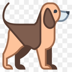 There Is A Side View Of A Dog Shape With A Short Tail - Dog Icon