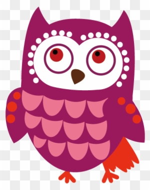 Owl Cartoon Clip Art - Transparent Owl Logo Clipart Pink