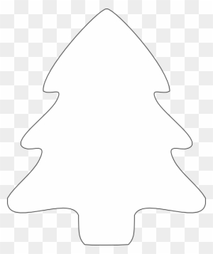 Christmas Tree Outline Clip Art - White Christmas Tree Shape
