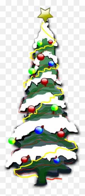 Graphic Christmas Tree 11, Buy Clip Art - Snowy Christmas Tree Cartoon