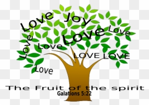 Free Spirit Tree Clipart - Fruit Of The Spirit Square Sticker 3" X 3"