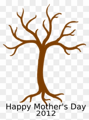 mother s day handprint tree template clip art at clipart bare tree