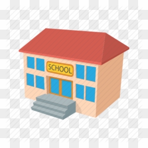 Cartoon School Building - School Building Icon