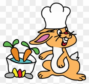 Rabbit, Cooking, Carrot, Food, Healthy - Cartoon Rabbit Cooking