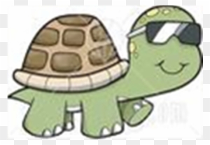 A Turtle Wearing Sunglasses - Cartoon Turtle With Glasses
