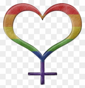 Lesbian Pride Design - Female Symbol Tattoo Heart