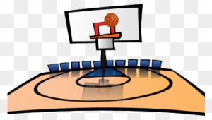 New Sports Fan - Basketball Court Clip Art
