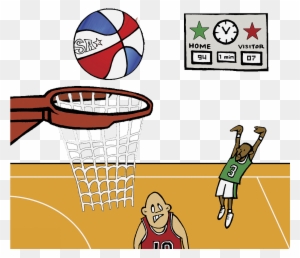 Basketball Court Cartoon Animation Clip Art - Basketball