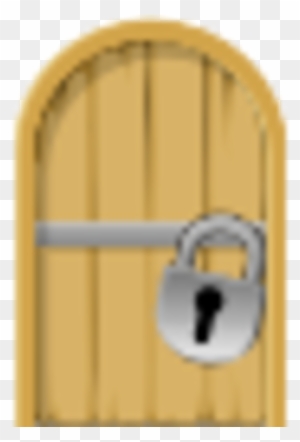 Locked Wording Clipart - Locked Door Pixel