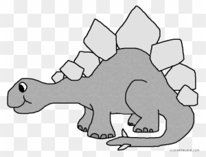 Stegosaurus Animal Free Black White Clipart Images - Dinosaur Clip Art