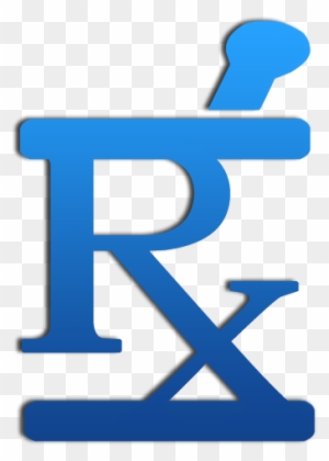 Rx Mortar Pestle Blue - Pharmacy Logo Of Rx