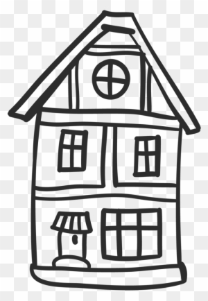 Doll House Clip Art Black And White