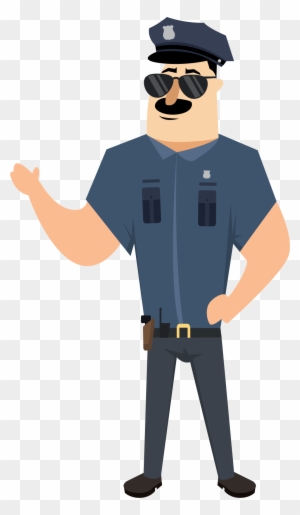 Cartoon Police Illustration - Police Officer Cartoon Cop