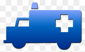 Ambulance Blue Gradient Symbol Clip Art - Ambulance Clipart Symbol