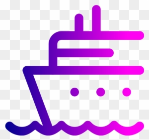 Cruise Icon - Cruise Ship Icon Png Purple
