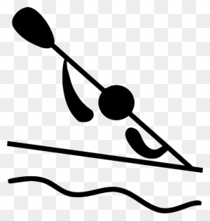 Pictogram Water, Symbol, Sport, Cartoon, Sports, Boat, - Olympic Canoeing