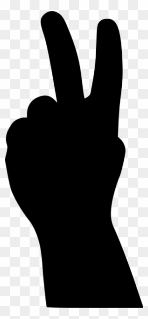 Hand - Peace - Sign - Clipart - Black Peace Sign Hand