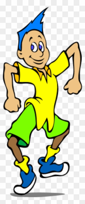 Boy Wearing Shorts And Tshirt Clipart - Dancing Animated Clip Art