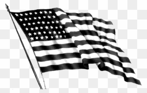 Black And Silver American Flag 30 Desktop Wallpaper - American Flag Black And White Waving