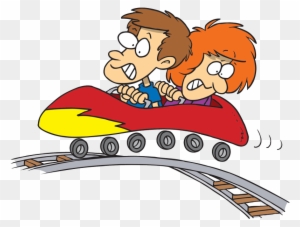 Family On A Roller Coaster - Roller Coaster Cars Clipart
