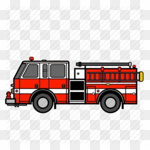 Fire Truck Left Red Icon - Free Fire Truck Icon