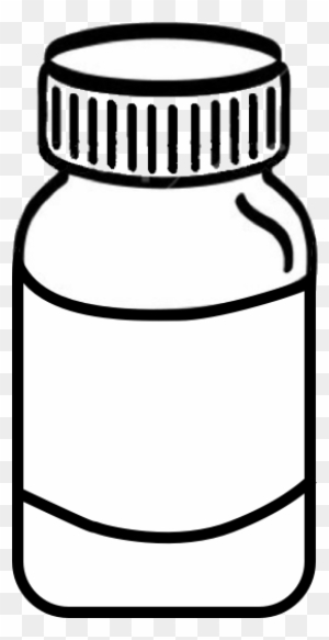 We Carry A Complete Line Of Vitamins, Herbal Supplements, - Medicine Bottle Black And White Clipart