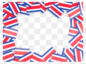 Illustration Of Flag Of Costa Rica - Puerto Rico Flag Border