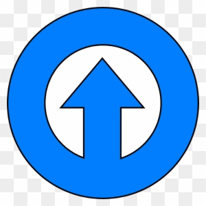 Illustration Of A Blue Up Arrow In A Circle - Facebook Messenger Icon Circle