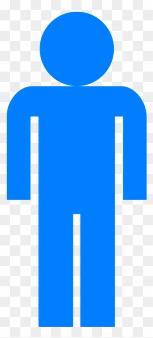 Stick People Graphics 3, Buy Clip Art - Boy Bathroom Sign Blue