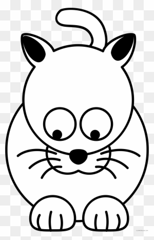Kitty Cat Animal Free Black White Clipart Images Clipartblack - Black And White Cartoon Cats